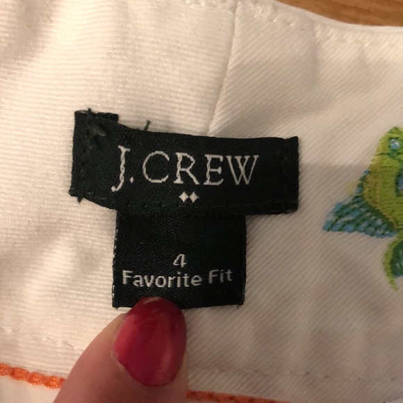 Super cute JCrew embroidered fish pants size 4 - Picture 4 of 5